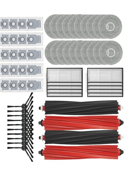 Aksesuarlar Roborock Qrevo Master Için Uygun/qrevo Ince Vakum Robot Ana Silindir Yan Fırça Filtre Paspas Bezi Toz Torbası (Yurt Dışından)