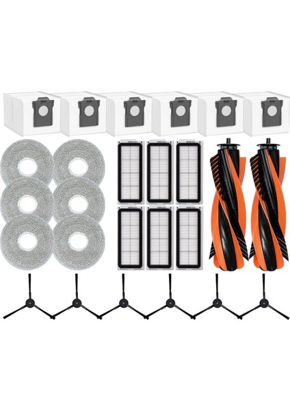 Uyumlu Cecotec Conga X70 Yedek Parça Aksesuarları Ana Yan Fırça Hepa Filtre Paspas Pedi Toz Torbası (Yurt Dışından) fiyatları