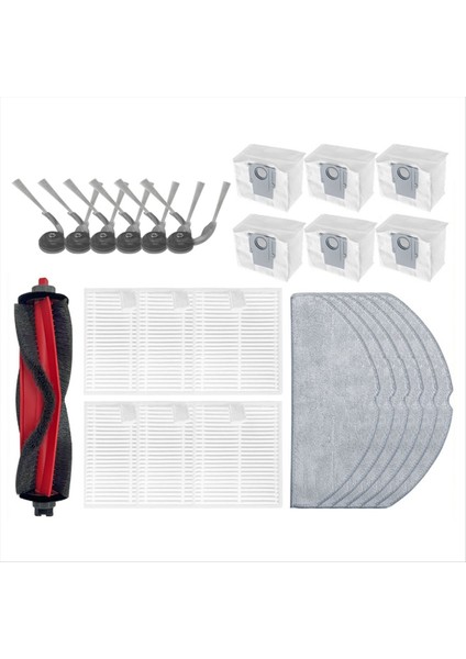 Roborock Q7 M5 / Q7 L5 / Q7 Tf / Q7B / Q7T Artı Parçaları Aksesuarları Ana Yan Fırça Toz Torbası Paspas Bez Filtre (Yurt Dışından)