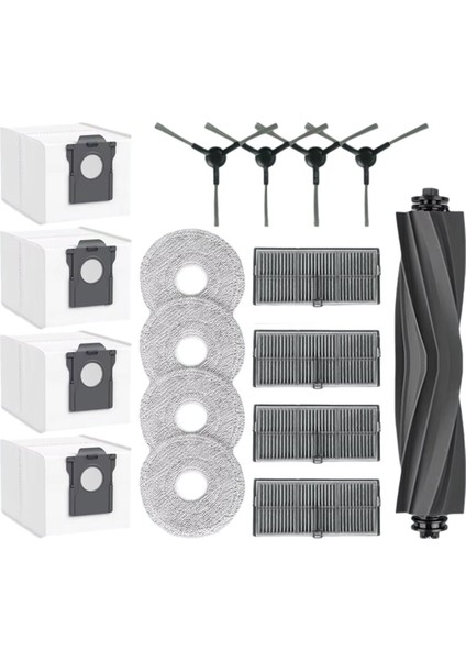 Dreame L40 Ultra AE/D20 ULTRA/RLD31SE/MOVA E40 Ultra Vakum Aksesuarları Ana Yan Fırça Filtresi Paspas Toz Torbası Için 17 Adet (Yurt Dışından) modelleri