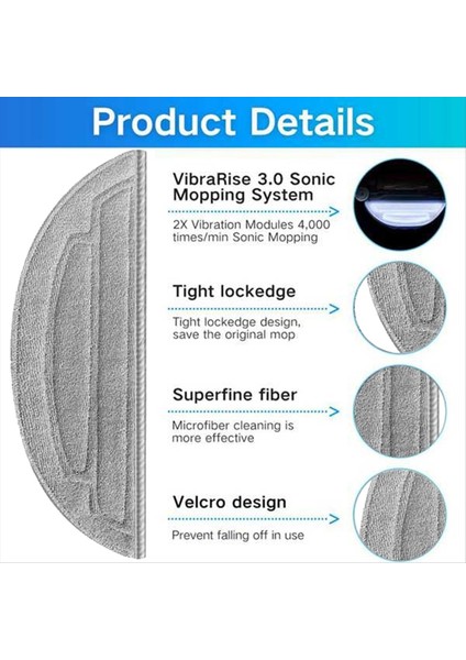 8 Adet Vakumlu Paspas Bezi Pedleri Roborock S8 Maxv Ultra Elektrikli Süpürge Yedek Parça Vakumlu Paspas Pedi (Yurt Dışından) indirimleri