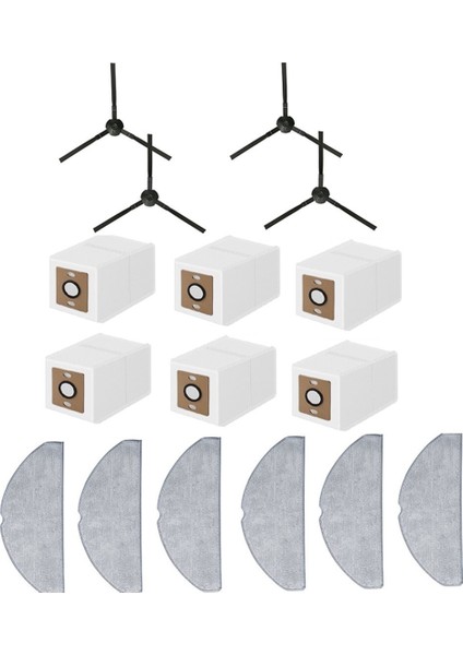 Ilıfe A30 Pro Vakum Süpürgesi Aksesuarları Için 16 Adet Yan Fırça Paspas Pedi Toz Torbası (Yurt Dışından)
