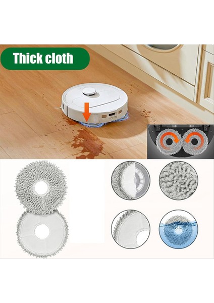 Roborock Qrevo Pro/qrevo Maxv/qrevo S Robotlu Süpürge Ana Yan Fırça Paspas Bezi Hepa Filtreler Toz Torbası Parçaları (Yurt Dışından) modelleri