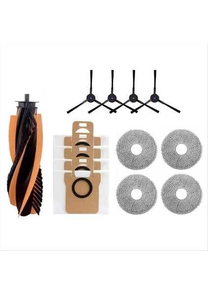 13 Adet Jonr P20 Pro/jonr T5 Pro Robotlu Süpürge Parçaları Ana Yan Fırça Paspas Bezi Toz Torbası Değiştirme Kiti (Yurt Dışından)