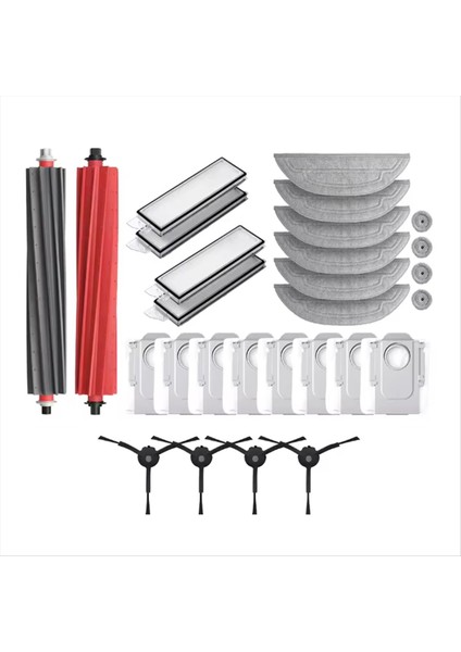 28 Adet Vakum Fırçası Filtre Toz Torbası Paspas Bezi Seti Roborock S8 Maxv Ultra Elektrikli Süpürge Yedek Parçaları (Yurt Dışından) modelleri