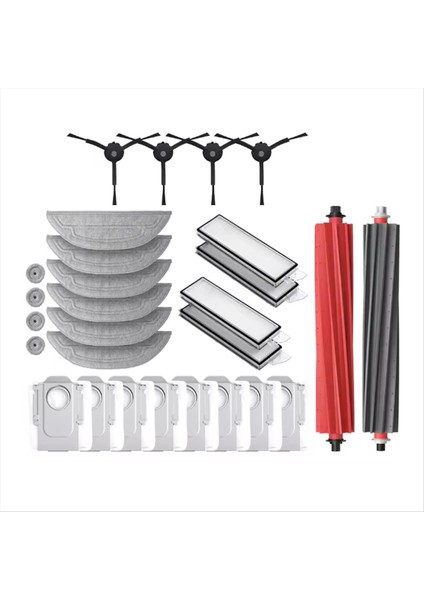 28 Adet Vakum Fırçası Filtre Toz Torbası Paspas Bezi Seti Roborock S8 Maxv Ultra Elektrikli Süpürge Yedek Parçaları (Yurt Dışından) fırsatları