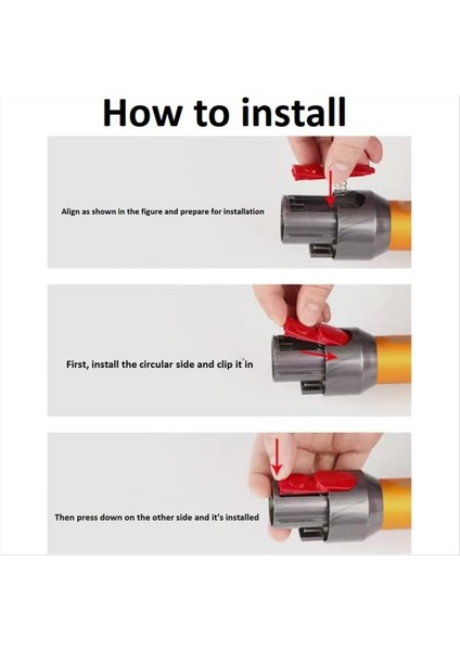 2 Paket Temizleyici Kafa Klipsi Mandalı Sekmesi Düğmesi Yaylı Dyson V7 V8 V10 V11 V15 Elektrikli Süpürge Uzatma Değnek Düğmesi (Yurt Dışından) modelleri