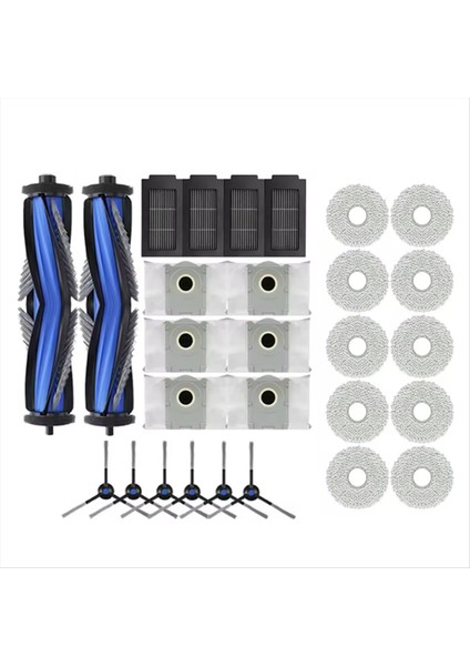 28 Adet Ecovacs Deebot T50 Pro OMNI/T50 Omni Elektrikli Süpürge Yedek Parçalar Vakum Fırça Filtresi Toz Torbası Paspas Bezi (Yurt Dışından) modelleri