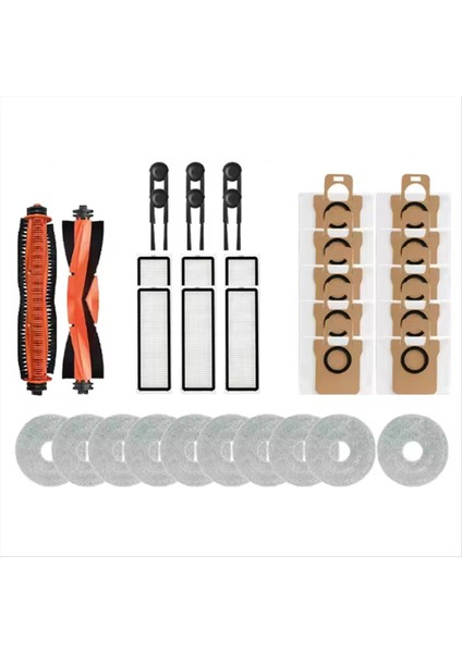 34 Adet Xiaomi Mijia M40S OV31CN Yedek Parça Anti-Dolaşma Rulo Fırça Ana Fırça Filtre Paspas Bezi Toz Torbası (Yurt Dışından) fırsatları