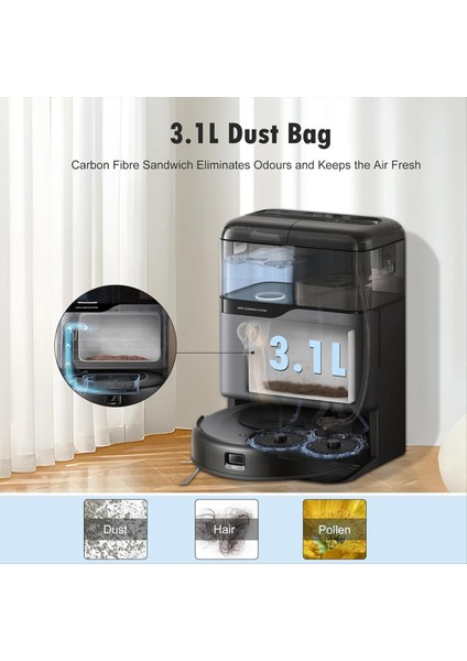 Eufy Omni C20 Robotlu Süpürge Için Aksesuar Kiti Ana Yan Fırça Hepa Filtre Paspas Bezi Toz Torbaları (Yurt Dışından) indirimleri