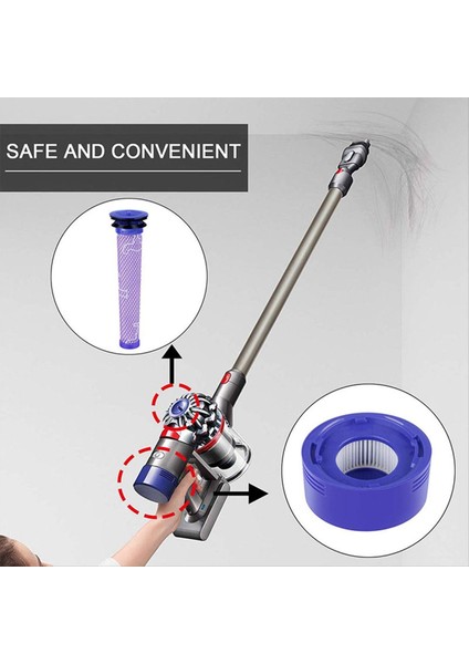 Filtreler Aksesuarları Dyson V7 V8 DC58 DC59 DC61 DC62 Mutlak Hayvan Akülü Elektrikli Süpürgeler Yedek Parça (Yurt Dışından) modelleri