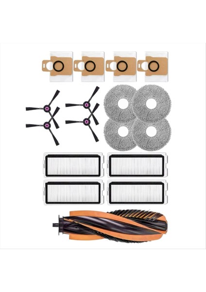 17 Adet Ana Yan Fırça Hepa Filtre Paspas Bezi Toz Torbası Jonr P20 Pro/jonr T5 Pro Robotlu Süpürge Aksesuarları (Yurt Dışından) fiyatları