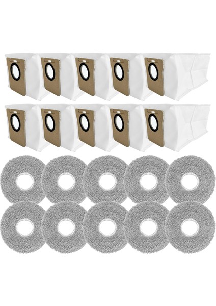 20 Adet Paspas Pedleri Toz Torbası Xiaomi X20 Plus / X20 Max / X10+ / Mijia M30S/M40 Dreame L10 ULTRA/L20 Ultra / L30 Ultra (Yurt Dışından)