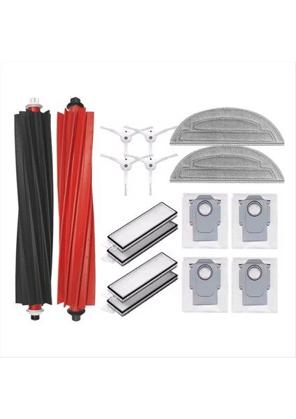 16 Adet Vakum Fırçası Toz Torbası Filtre Paspas Bezi Seti Roborock S8 Maxv Ultra Elektrikli Süpürge Yedek Parçaları (Yurt Dışından)