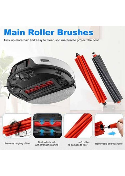 16 Adet Vakum Fırçası Toz Torbası Filtre Paspas Bezi Seti Roborock S8 Maxv Ultra Elektrikli Süpürge Yedek Parçaları (Yurt Dışından) fiyatları