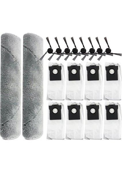 Dreame Mova Z5 / Z5 Pro / Z50 Ultra Paletli Paspas Bezi Yan Fırça Toz Torbası Yedek Parçalar Için 18 Adet (Yurt Dışından)