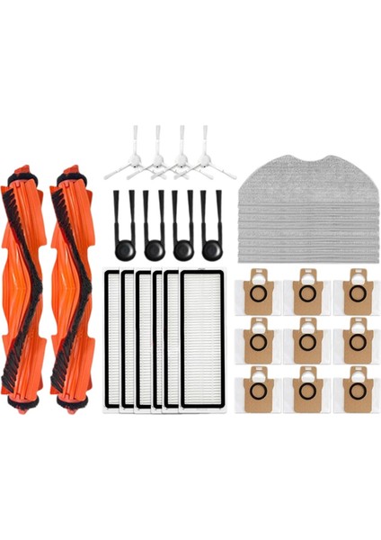 Aksesuarlar Kiti Xiaomi Robot Vakum H40/OV51 Ana Yan Fırça Paspas Bezi Hepa Filtre Toz Torbası Yedek Parçalar (Yurt Dışından)