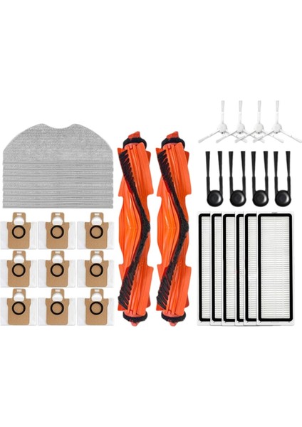 Aksesuarlar Kiti Xiaomi Robot Vakum H40/OV51 Ana Yan Fırça Paspas Bezi Hepa Filtre Toz Torbası Yedek Parçalar (Yurt Dışından) indirimleri