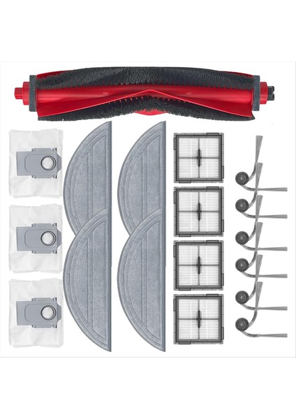 18 Adet Yedek Parçalar Roborock Q10 S5/Q10 S5+/Q10 X5/Q10 X5+ Vakum Parçaları Ana Yan Fırça Filtre Paspas Toz Torbası (Yurt Dışından) fiyatları