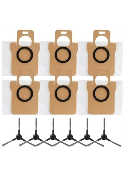 Jonr P20 Pro Için Vakum Değiştirme Kiti 6 Toz Torbası ve 6 Yan Fırça Yedek Parça Içerir (Yurt Dışından) fırsatları