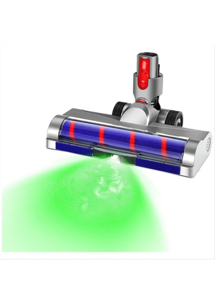 LED Yeşil Işık Kafası Yedek Parçalar Dyson V7 V8 V10 V11 V15 Akülü Elektrikli Süpürge Yumuşak Rulo Temizleyici Kafa (Yurt Dışından)