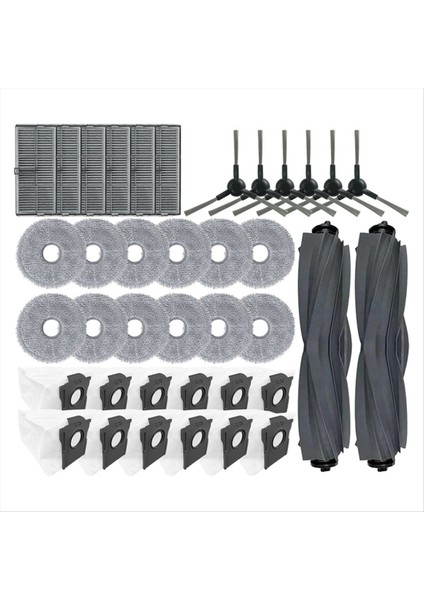 Dreame L10S Pro Ultra Isı / X30 Ultra / X30 Pro Yedek Parçalar Ana Fırça Yan Fırça Toz Torbası Filtre Paspas Bezi (Yurt Dışından)