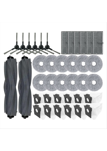 Dreame L10S Pro Ultra Isı / X30 Ultra / X30 Pro Yedek Parçalar Ana Fırça Yan Fırça Toz Torbası Filtre Paspas Bezi (Yurt Dışından) modelleri