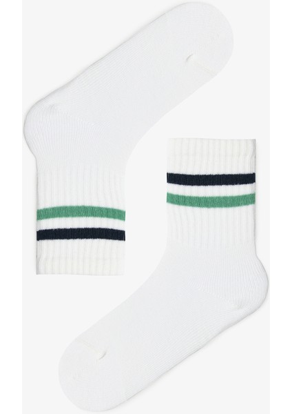 Erkek Çocuk Greeny Çizgili 3'lü Soket Çorap