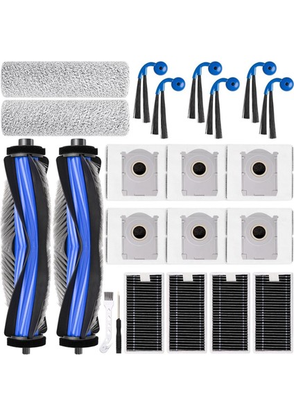 Ecovacs Deebot X9 Pro Omni Robot Vakum Yedek Parçalar Fırça Filtre Paspas Çantaları Için 22 Adet Aksesuar Kiti (Yurt Dışından)