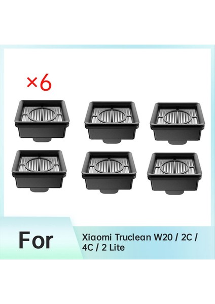6 Pcs Filtre Xiaomi Truclean W20 / 2c / 4c / 2 Lite Islak ve Kuru Elektrikli Süpürge Filtresi Yedek Parçaları (Yurt Dışından) modelleri