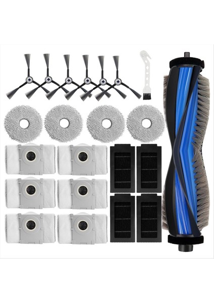 Ecovacs Deebot T50 MAX/T50 OMNI/T50 Pro OMNI/T50 Max Pro Omni Vakum Parçası Ana Yan Fırça Filtresi Paspas Toz Torbası Için 22 Adet (Yurt Dışından)