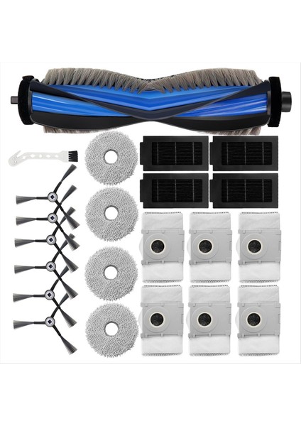 Ecovacs Deebot T50 MAX/T50 OMNI/T50 Pro OMNI/T50 Max Pro Omni Vakum Parçası Ana Yan Fırça Filtresi Paspas Toz Torbası Için 22 Adet (Yurt Dışından) fiyatları
