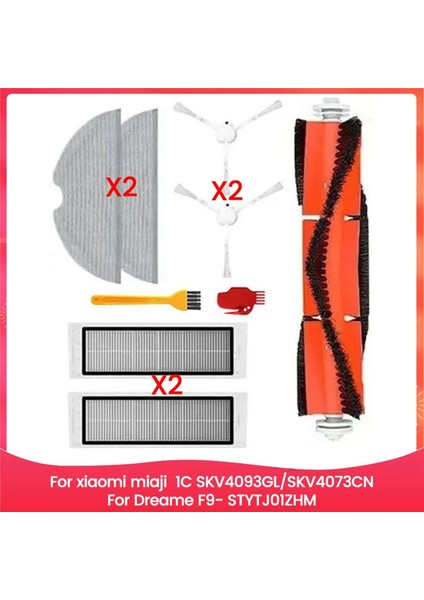 2x Aksesuarları Kiti Mijia 1c Mi Robot Vakum Paspas SKV4093GL SKV4073CN Dreame F9- STYTJ01ZHM Elektrikli Süpürge Parçaları (Yurt Dışından) fiyatları
