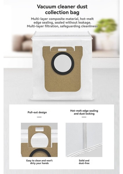 Xiaomi Mijia Vakum 5c / OV42CN Vakum Eki Çöp Toz Torbaları 12 Adet Için Toz Torbası Yedek Parçalar (Yurt Dışından) fırsatları