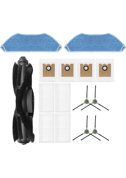 Lefant M2 Pro/ M2S Pro Için Yedek Parçalar 1 Rulo Fırça 4 Yan Fırçalar 4 Hepa Filtreler 2 Paspas Pedleri 4 Toz Torbası (Yurt Dışından) modelleri