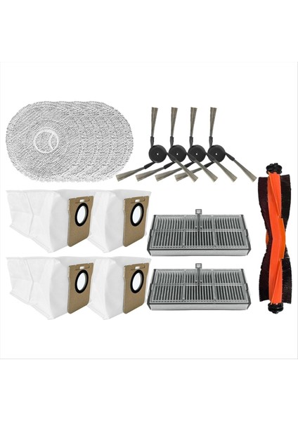 15 Adet Vakum Fırçası Filtre Paspas Bezi Toz Torbası Kiti Xiaomi Mijia Omni M40 D110CN Elektrikli Süpürge Yedek Parçaları (Yurt Dışından)