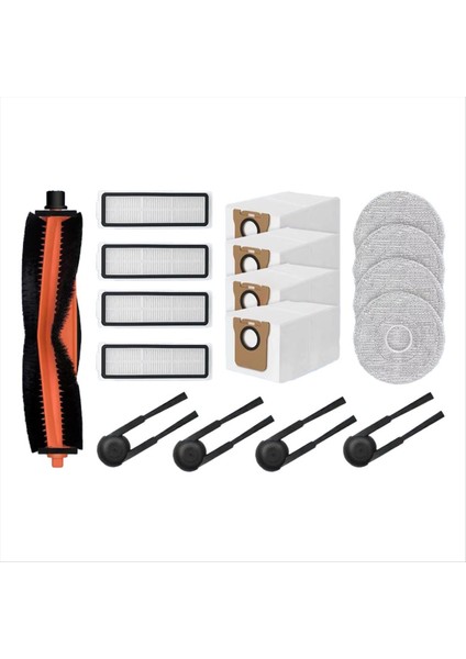Xiaomi Mijia Robot Vakum 5c OV42CN Yedek Parça Aksesuarları Ana Yan Fırça Hepa Filtre Paspas Bezi Toz Torbası (Yurt Dışından)