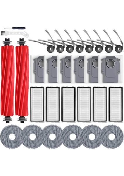 Roborock Qv 35A Qv 35S Qr 598 Qr 798 Için Aksesuarlar Robot Vakum Ana Fırçalar Yan Fırçalar Filtreler Paspas Pedleri Toz Torbaları (Yurt Dışından)