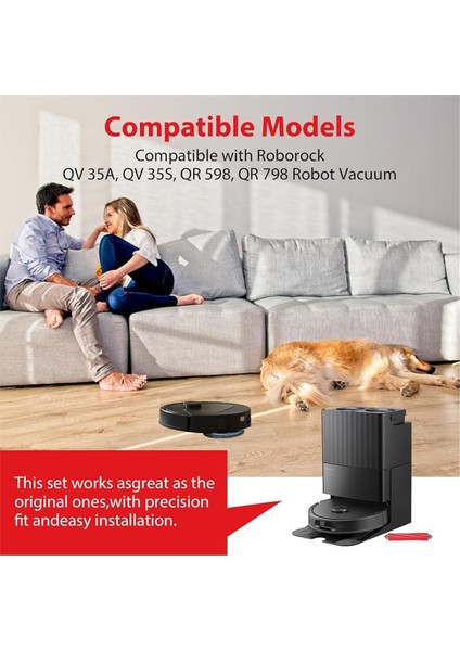 Roborock Qv 35A Qv 35S Qr 598 Qr 798 Için Aksesuarlar Robot Vakum Ana Fırçalar Yan Fırçalar Filtreler Paspas Pedleri Toz Torbaları (Yurt Dışından) modelleri