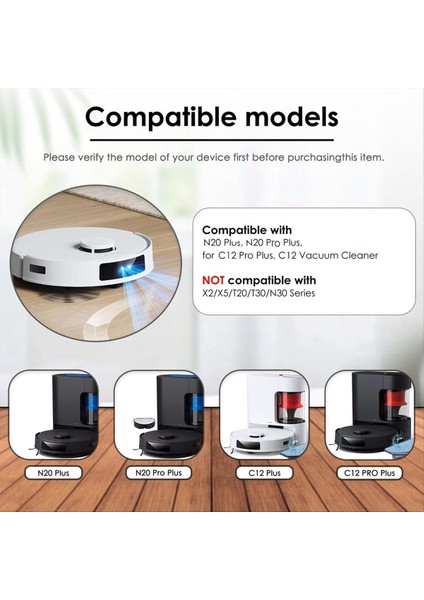 Ecovacs Deebot N20 PLUS/N20 Pro Plus Robotik Elektrikli Süpürge Rulo Fırça Yan Fırçalar Hepa Filtreler Paspas Pedleri (Yurt Dışından) fiyatları