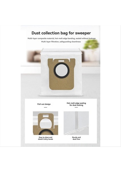 Xiaomi Mijia M40S / OV31CN Elektrikli Süpürge Parçaları Dokunmamış Çöp Torbaları 12 Adet Için Toz Torbaları Değiştirme (Yurt Dışından) fiyatları