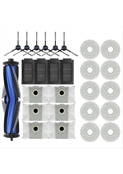 Ecovacs Için T50 Pro OMNI/T50 Omnı Robot Vakum Parçaları Ana Yan Fırçalar Paspas Bezleri Hepa Filtreler Toz Torbaları (Yurt Dışından)