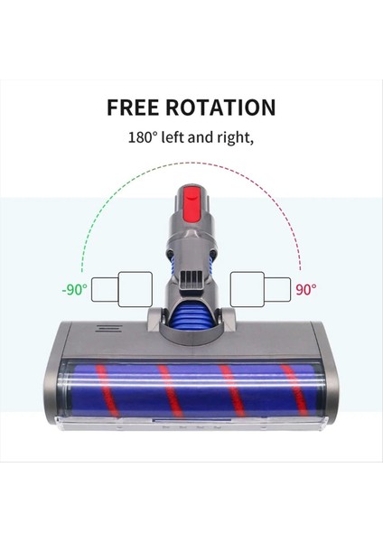 Dyson V10 V11 V7 V8 V15 Elektrikli Süpürge Parçası Için Yumuşak Süpürme Rulo Fırça Kafası (Yurt Dışından) fiyatları