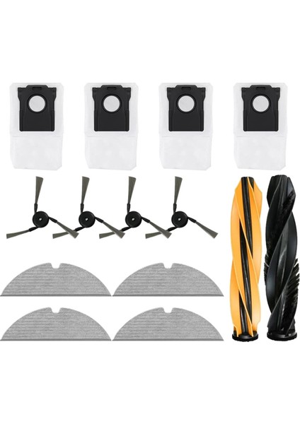 Dreame D20 Pro Plus / Dreame D20 Pro Elektrikli Süpürge Yedek Parçaları Ana Yan Fırçalar Filtreler Paspas Bezleri Toz Torbası (Yurt Dışından)