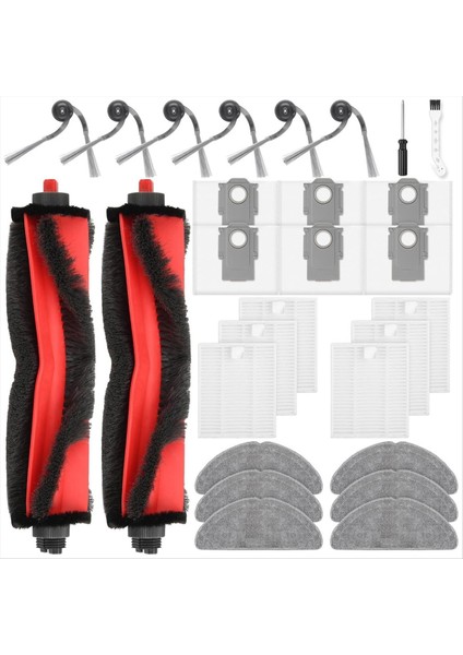 Roborock Q7 M5+ / Q7 L5+ Robotlu Süpürge Aksesuarları Kiti Için 28 Adet Yedek Parçalar (Yurt Dışından)