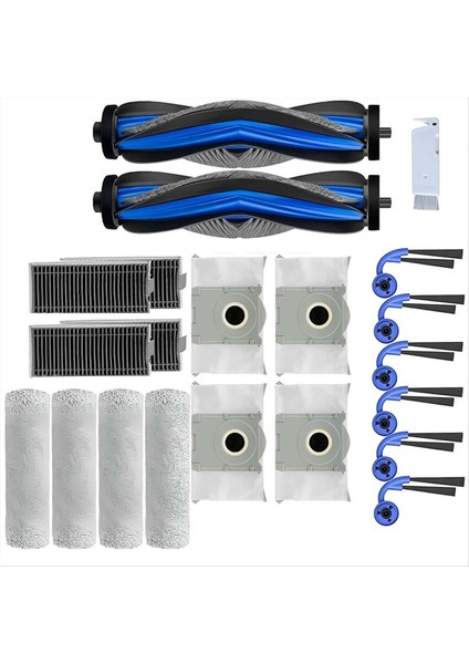 21 Adet Ana Yan Fırça Toz Torbası Rulo Bez Filtre Ecovacs Deebot X9 Pro Omni/x9 Pro Elektrikli Süpürge Parçası (Yurt Dışından) fiyatları