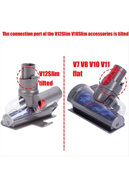 Dolaşmayan Fırça Kafası Dyson V12 Detect SLIM/V10 Dijital Ince Elektrikli Süpürge Saç Vida Aracı Kanepeler Yataklar Için (Yurt Dışından) fiyatları