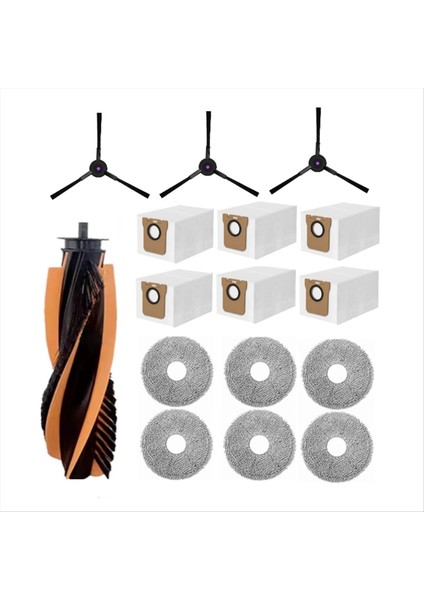 16 Adet Ana Yan Fırça Paspas Bezi Toz Torbası Jonr P20 Pro/jonr T5 Pro Robotlu Süpürge Parçaları Için Yedek Parçalar (Yurt Dışından)