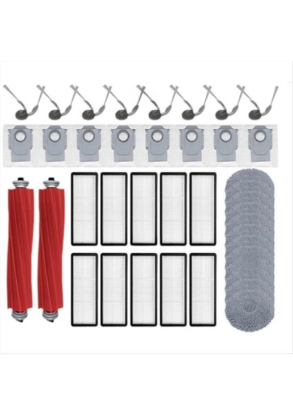 Ana Yan Fırça Hepa Filtre Paspas Bezi Toz Torbaları Roborock Qr 798 / Qr 598 / Qv 35A Elektrikli Süpürge Parçaları (Yurt Dışından)