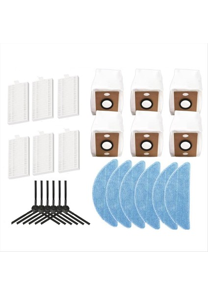 Ilife V9/v9 Pro/g9/g9 PRO/A12 Pro Robotlu Süpürge Parçaları Yan Fırça Paspas Bezi Toz Torbası Değiştirme (Yurt Dışından) modelleri